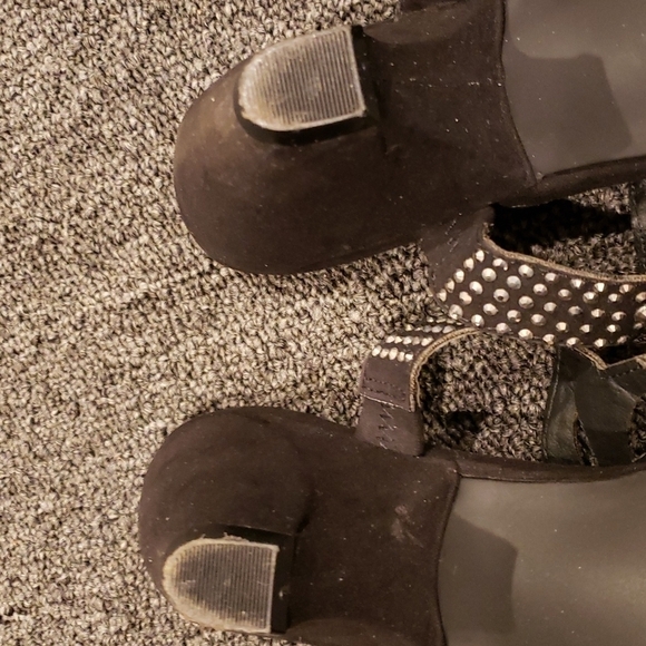 Joan Boyce Blk w/ Silv Bling Wedge Sandal, Sz 9.5, NWT - Picture 4 of 10